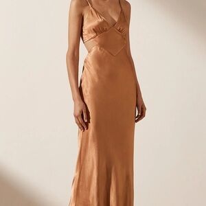 Shona Joy Midi Dress in copper